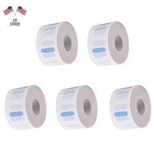 5 Rolls Disposable & Flexible Paper Neck Strips Barber For Salon Hair Cutting;