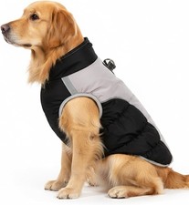 Dog Coat - Waterproof Dog Jacket with Harness Built with Zipper Puffer Vest