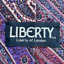 Liberty of London 100% Silk Paisley Tie Made in USA Purple Pink Blue