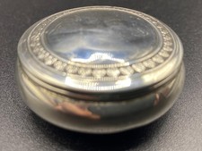 antike L&uuml;neburger 800er Silber Pillendose Tintenfass um 1870  (L)