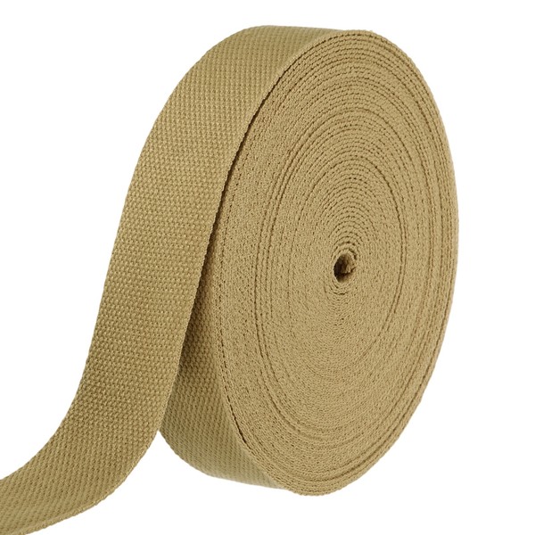 Baumwollband 1.5 Zoll 15.3 Yard Polyester Baumwollband Riemen Khaki-image
