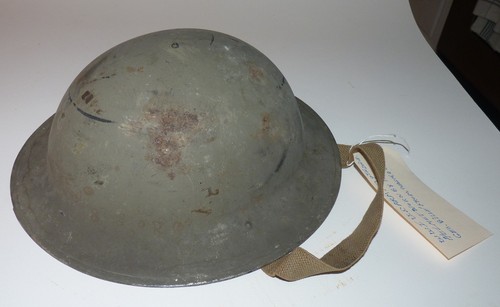 WWII England Helmet W/ Complete Liner & Chinstrap , Dated 1943