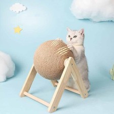 Cat Scratching Ball Kitten Sisal Rope Grinding Paws Claw Interactive Pet Toy