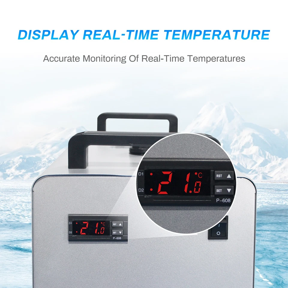 Enfriador de agua industrial láser CW-5000 para tubos cortadores de CO2 grabador láser Foto 3 de 4