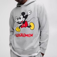 Disney Lululemon Mickey Mouse Steady State Pullover Hoodie Size L Gray NWT