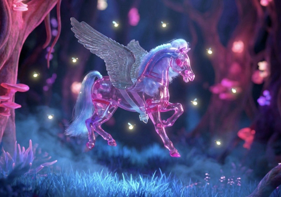 Crystal Moonbeam Horse She-Ra Princess Of Power MOTU Mattel France 1985 Masters