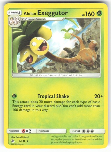 Alolan Exeggutor 2/131 Rare Forbidden Light Pokemon Lightly Played