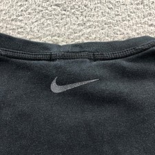 Sudadera Nike Yoga Para Hombres L Negra Calce Térmico Cuello Redondo Pullover Polar Atletismo