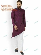 Mens Kurta Bollywood Design Kurta Traditional Mens Cotton Ethnic Classic Style
