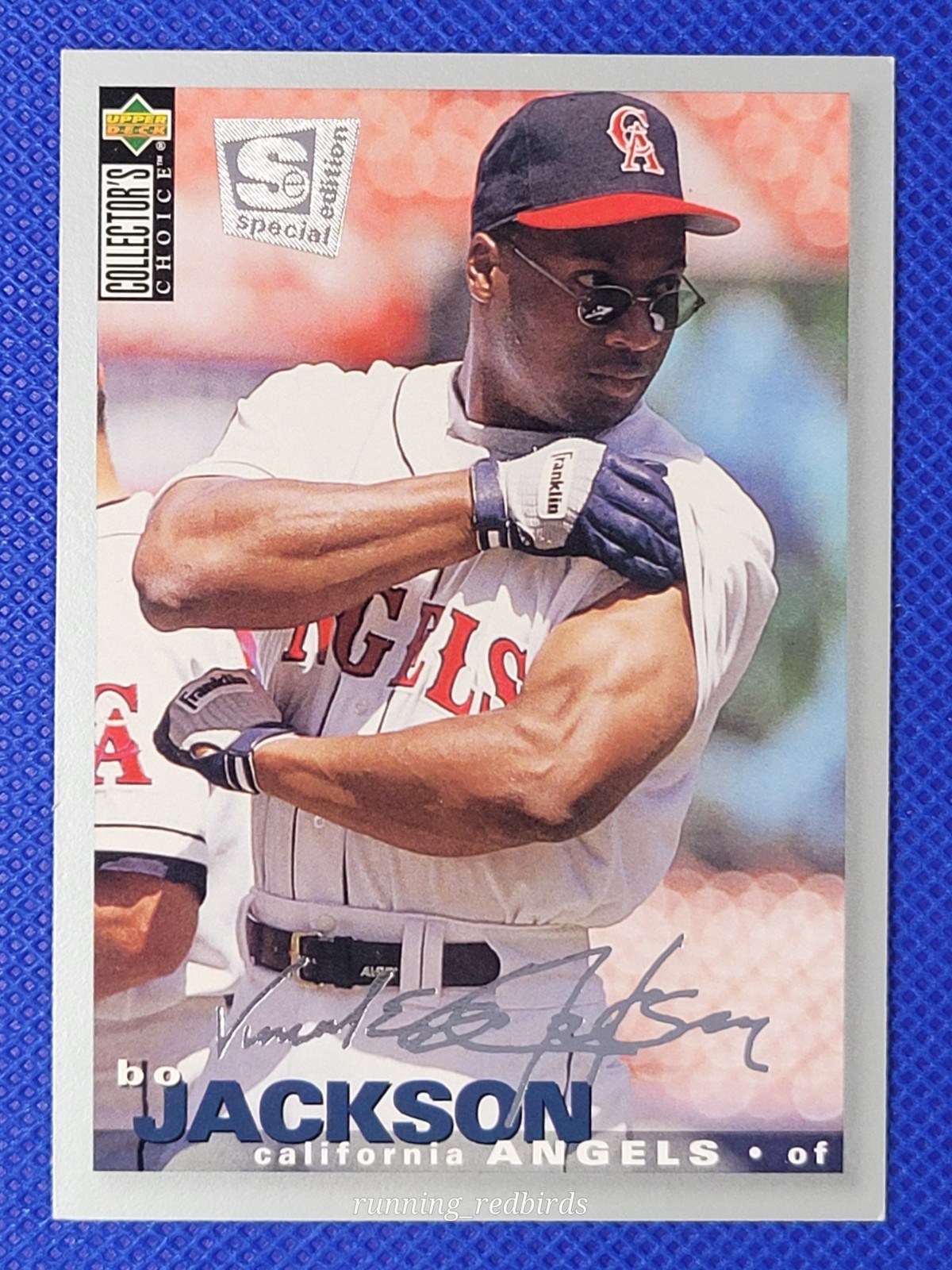 1995 Collector's Choice SE Silver Signature Bo Jackson #36 Angels - Final Season