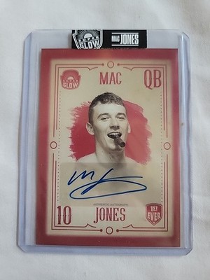 2021 Mac Jones Super Glow 1st Ever Red Autograph Parallel Rookie 49ers Sealed