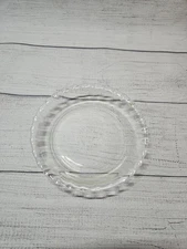Vintage PYREX Mini Pie Tart Plate Pan 206 Scalloped Fluted Edge 6 Inch Clear USA