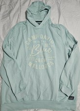 Camp David Hoodie - hell türkis mit weißem Print - 4XL