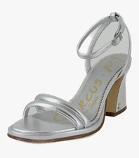 Circus Sam Edelman Chunky Heel Silver Sandals Shoes New Size 8.5