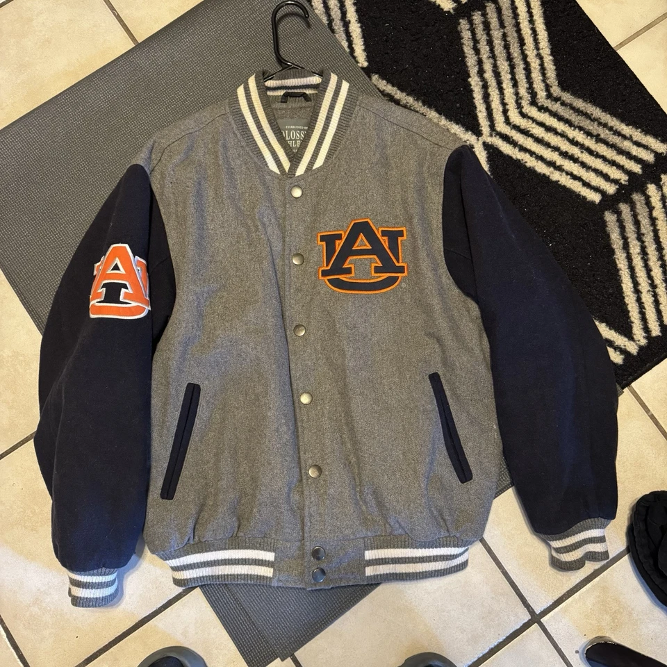 Chaqueta Letterman Universitaria Vintage Auburn Tigers Coliseo Atletismo Foto 3 de 4