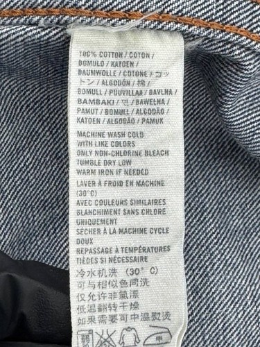 Abercrombie & Fitch Mens Blue Denim Indigo Lake Jacket Trucker Jean Jacket Sz L - Picture 12 of 14