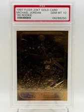 1997 Michael Jordan Fleer 23KT Gold Card 86' Rookie /10000 PSA 10 LOW POP. rookie card picture