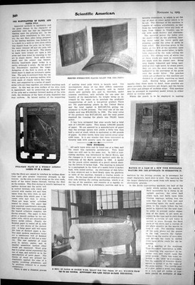 Alt 1903 wissenschaftliche amerikanische Manufaktur Papier Zellstoff Wochenmatrix Seite 20.