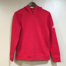 Adidas Red Hoodie Sweatshirt Classic Logo Pullover Womens S Lounge Workout Gym