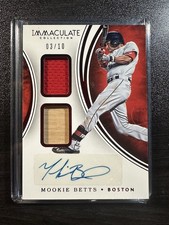 2016 Immaculate Dual Material Auto - Mookie Betts Patch Relic /10 - Game Used