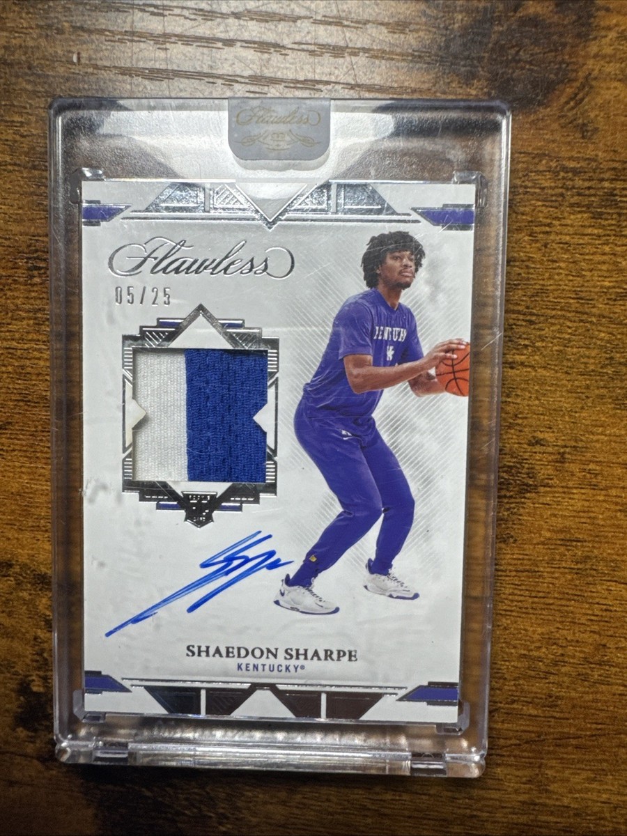 2022 Panini Flawless Collegiate Shaedon Sharpe RPA AUTO /25 2022 Panini Flawless Collegiate Shaedon Sharpe RPA AUTO /25