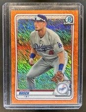 2020 Bowman Chrome Michael Busch Prospects Orange Shimmer Refractor #/25 Dodgers