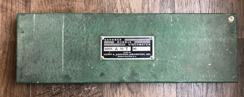 1942 Vintage Gardner Bubble Viscometer Case (NO Tubes) WW2? Historical Industry