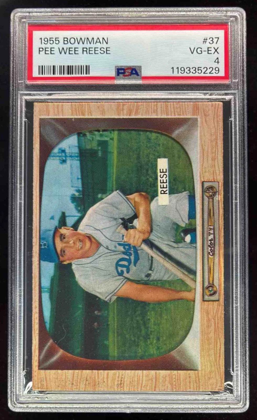 1955 Bowman #37 Pee Wee Reese PSA 4