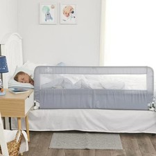 Extra Long HideAway Bed Rail 54" for Toddlers 2-5 Years, Twin-Queen, Gray   