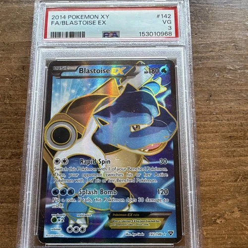 The Pokémon Company Blastoise EX 142/146 XY Full Art Holo PSA 3 EN 2014