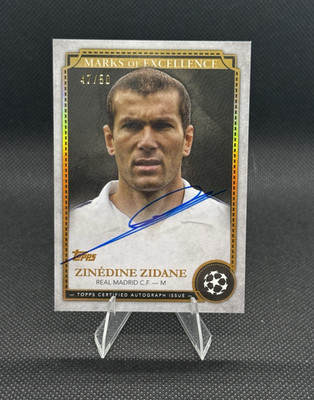 2024-25 Topps Chrome UCC Zinedine Zidane Marks of Excellence On-Card Auto /50 🔥