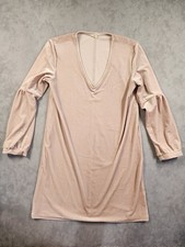 Madewell Anthropologie Dress Women's Small Burnt Sienna Velvet V-Neck Retro Y2K