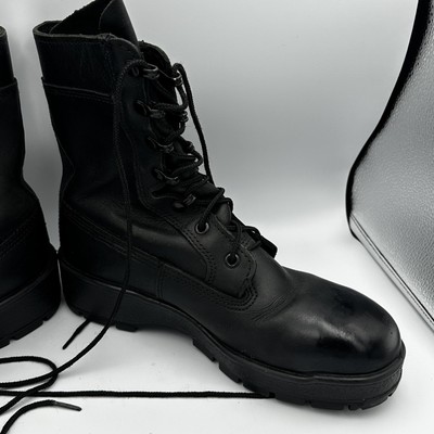 Bates 808F Boots Mens Size 7.5 XW Black Leather Steel Toe  display picture 1