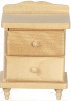 Puppenhaus Unbehandeltes Holz Nacht StäNder Bett Tisch Miniatur Schlafzimmer 1 :