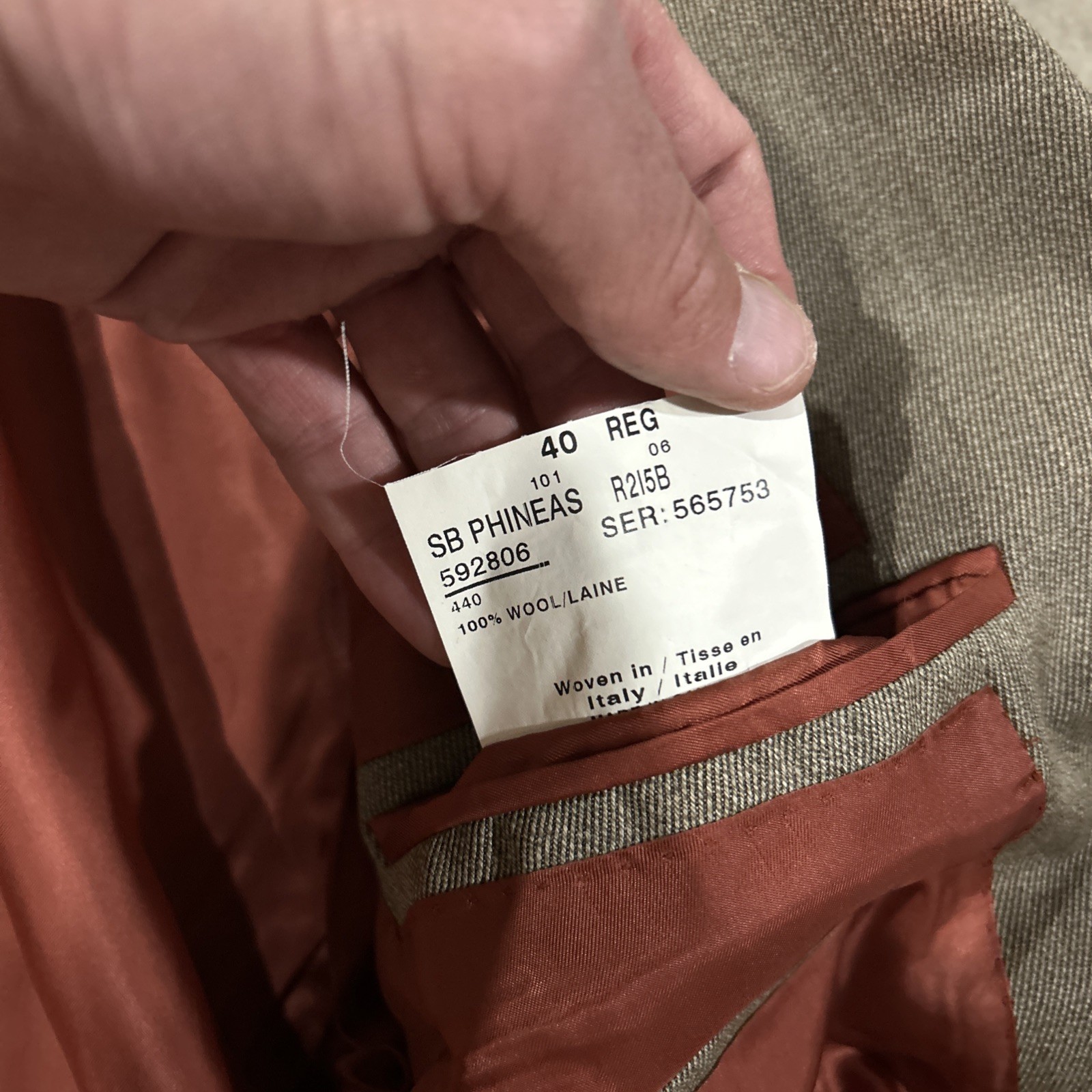 40 Reg - Paul Stuart Phineas Cole Suit Brown 