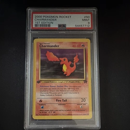 Pokémon 2000 Team Rocket Charmander 1st Edition PSA 9 #50/82 English