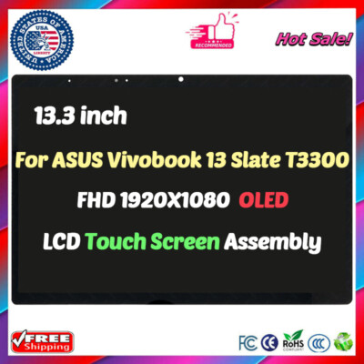 13.3'' For ASUS Vivobook 13 Slate T3300 LCD OLED 1920x1080 Touch Screen Digitizer