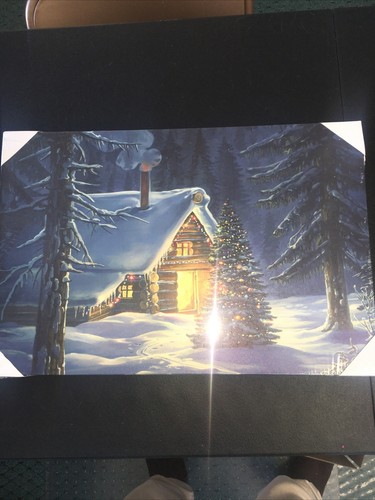 New Sealed Battery Lighted Christmas Canvas Picture 16" x 20" - 第 1/8 張圖片