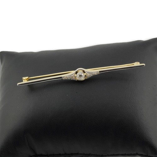 Art-Decor Brosche 585 Gold 14 Karat Bicolor  Diamant ca 0,15 Ct Damen Wert 750,- - Bild 3 von 7