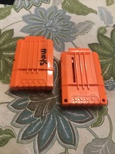 Lot Of 2 NERF Dart Gun Magazine Clip N-Strike Elite ORANGE READ Desc