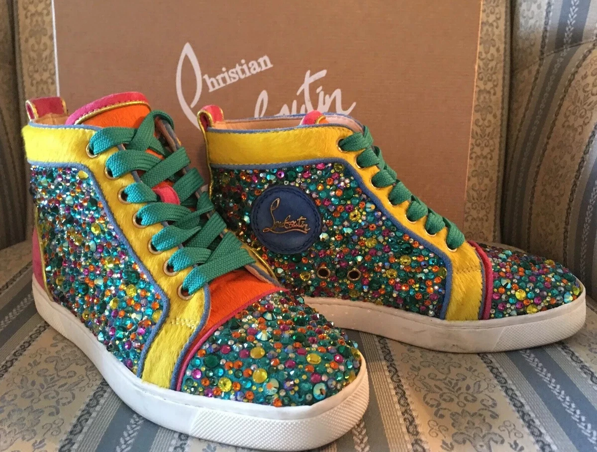 Christian Louboutin multi Louis Strass Loubiguana High-Top Sneakers