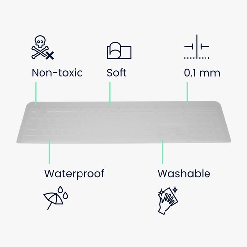 Protection clavier QWERTY US Logitech MK540 K650 - Afbeelding 3 van 6