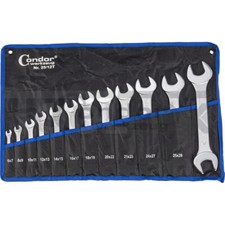 SERIE KIT SET CHIAVI FISSE EXTRA PIATTE INGLESI 12pz 6-32mm CONDOR