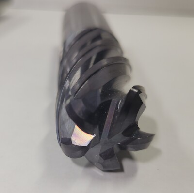 Helical 45426 Carbide End Mill 1'' x 4-1/2'', 5 Flute, APLUS HEV-R-5100-R.250