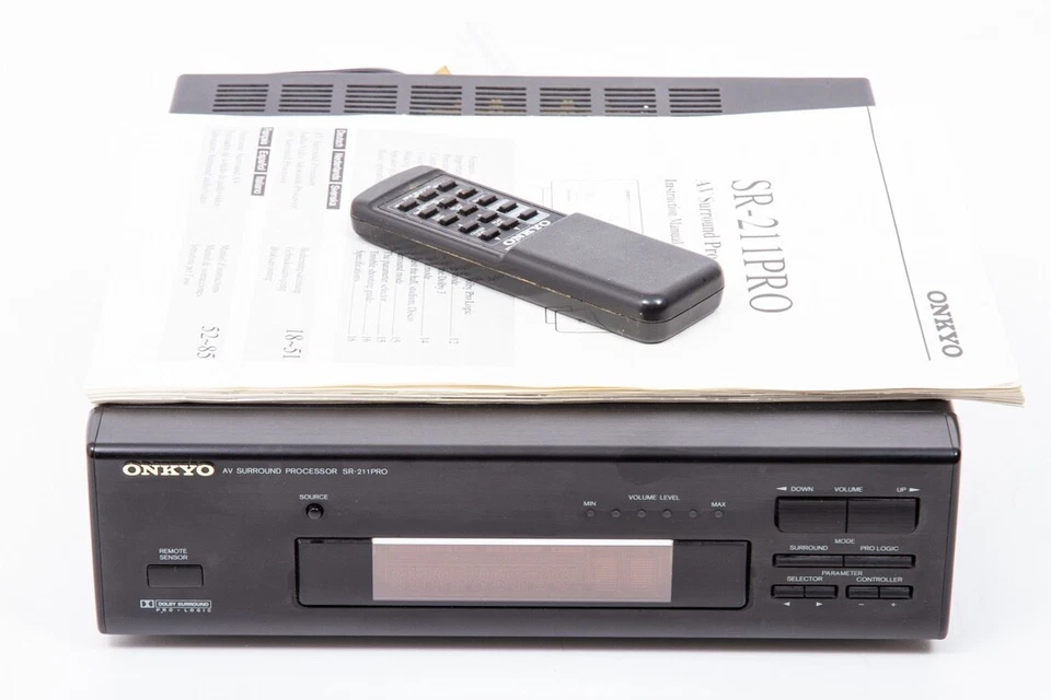 Onkyo SR-211 PRO surround processor, remote, manual, packaging - Image 2 of 4