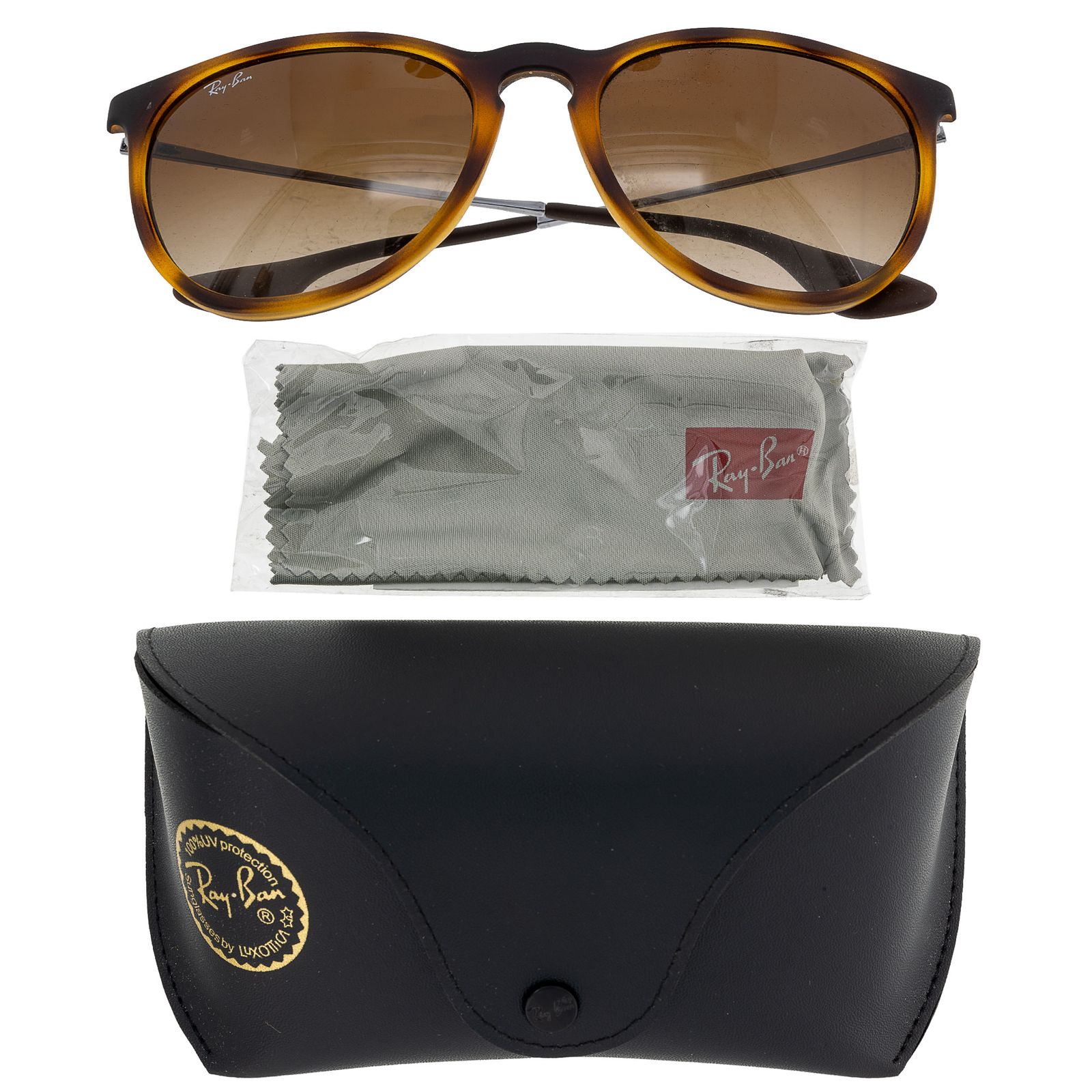 Open-box.Ray-Ban RB4338 Sunglasses Light Havana Frame/Gradient Brown Lens SDP267