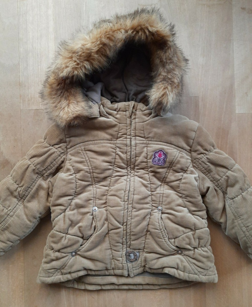 Mexx Baby Mädchen Cord Winterjacke Übergangsjacke mit Kapuze