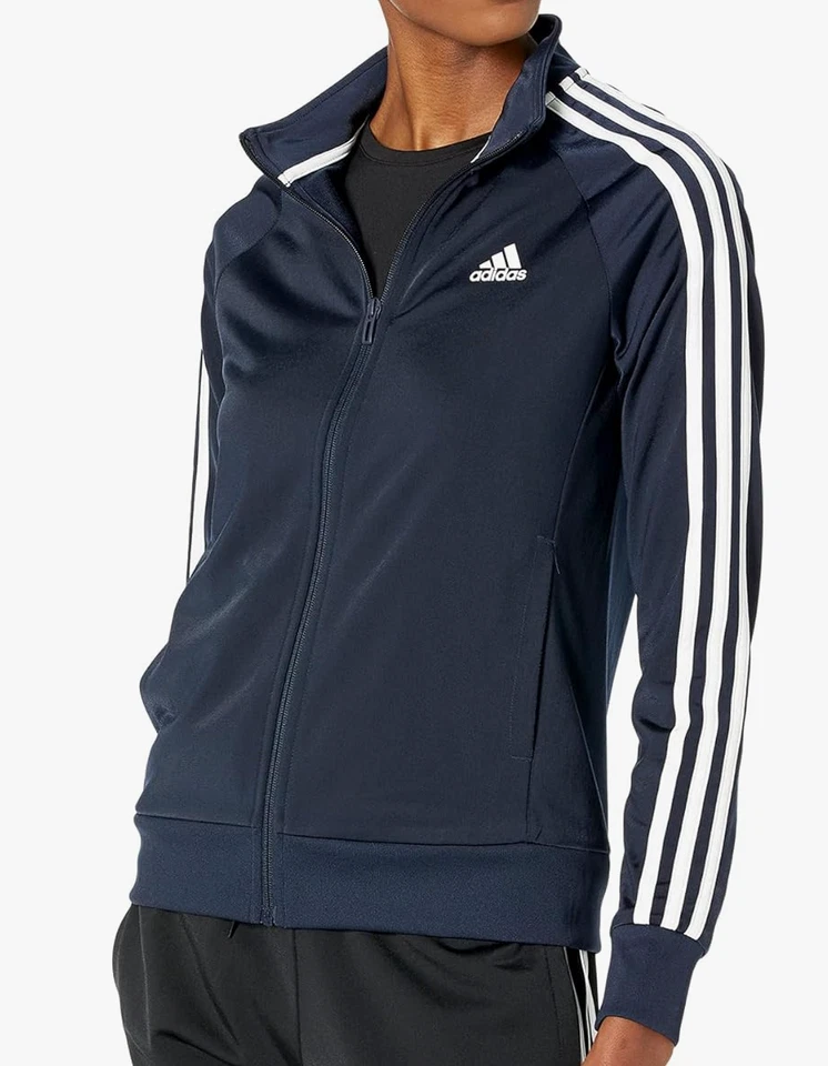 Adidas Mujer Clásica 3 Rayas Chaqueta de Pista Cremallera Superstar XS NUEVA CON ETIQUETAS Azul Foto 2 de 4