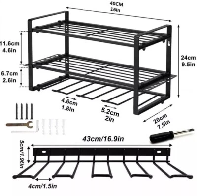 GENERIC Heavy Duty Power Tool Organizer Drill Holder Wall Mount Power Tool Storage Rack