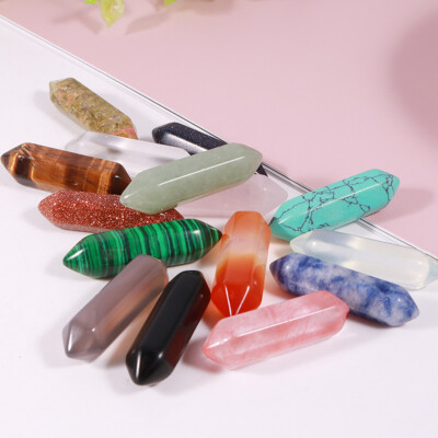 Natural Crystal Point Double Pointed Healing Hexagonal Pillar